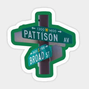 Broad and Pattison Sign Sticker